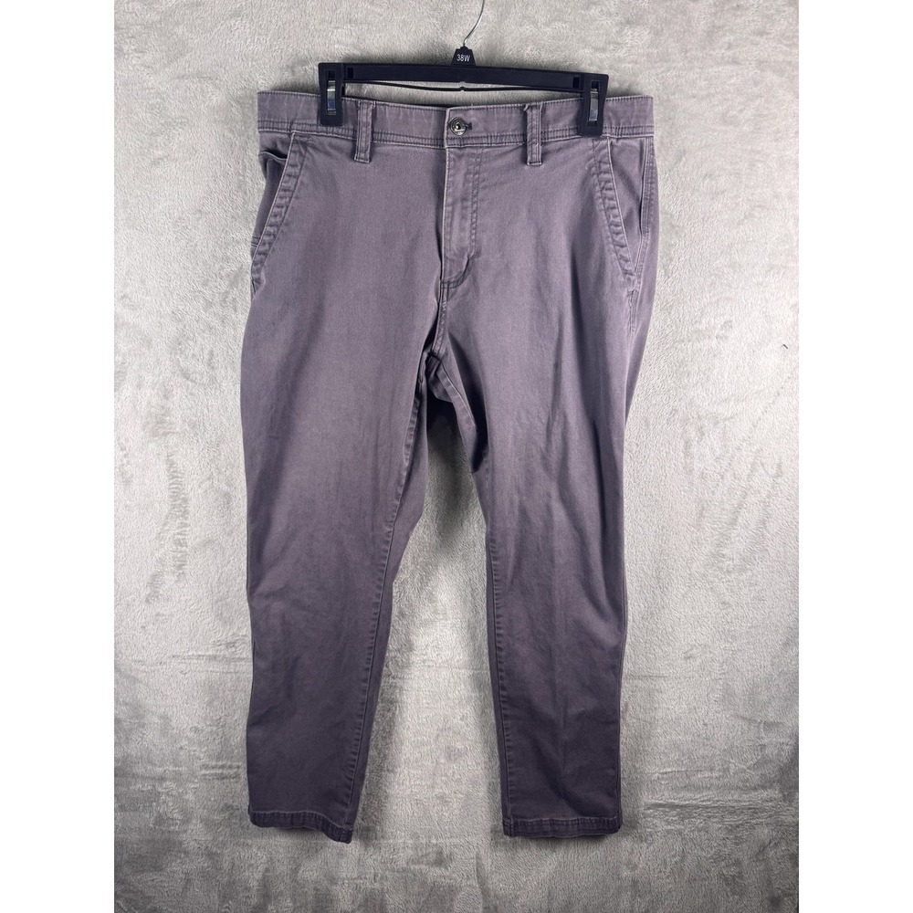 Weatherproof Pants Mens 34x32 Purple Stretch Chino Tapered Casual W3F408SC